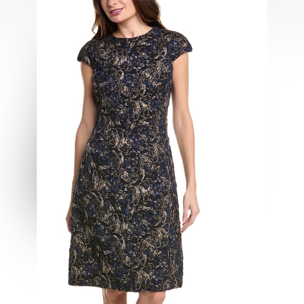 Teri Jon by Rickie Freeman: Elegant Black Floral Dress
